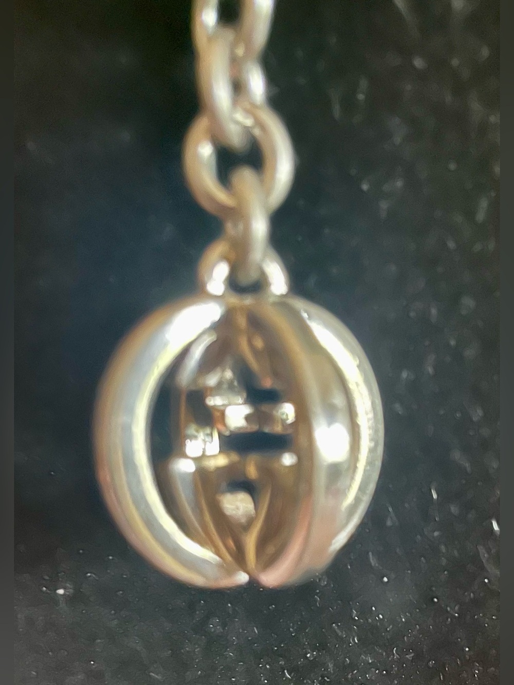 Gucci Silver Tone Women’s Charm Pendant Necklace